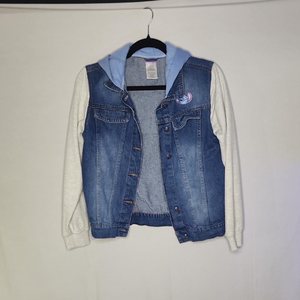Disney Girl’s Lilo & Stitch Jeans Jacket Hoodie
